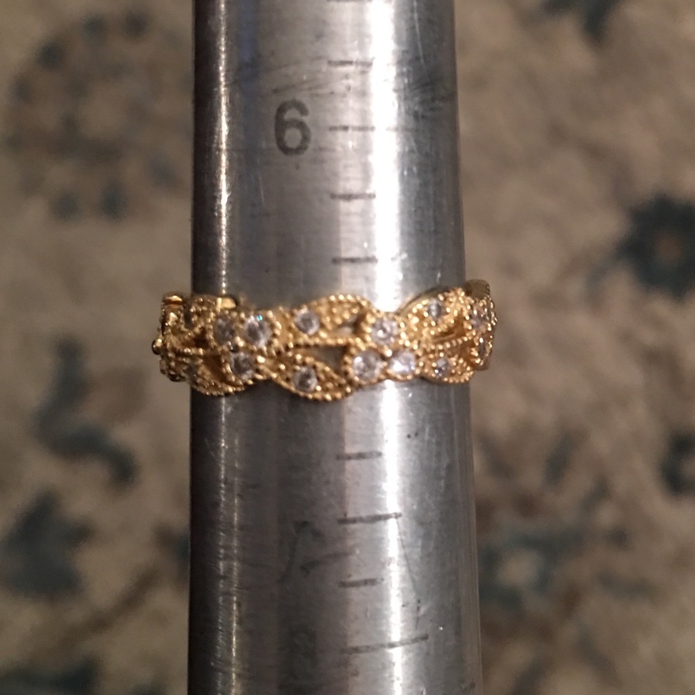 18K gold plated CZ sterling silver Sam & Co ring - Picture 5 of 12